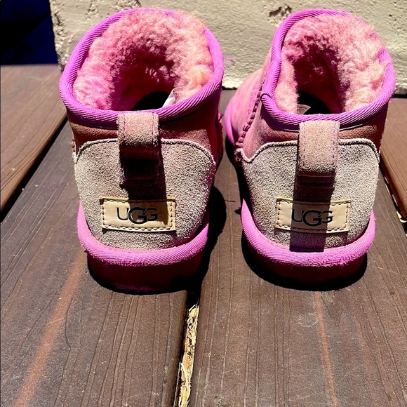 UGG Purple Shearling Ankle Boots - Picture 2 of 4